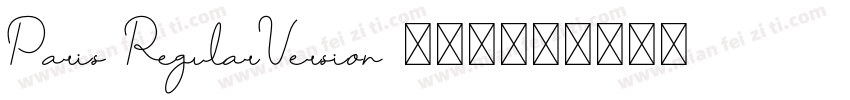 Paris RegularVersion 001.000字体转换